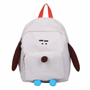 Saashi Dog Pattern Children's Cartoon Backpack Lightweight Zipper Closure Shoulder Bag.