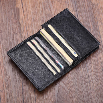 Saashi Luxury Genuine Leather Men Women Credit Card ID Holder Business Organizer.