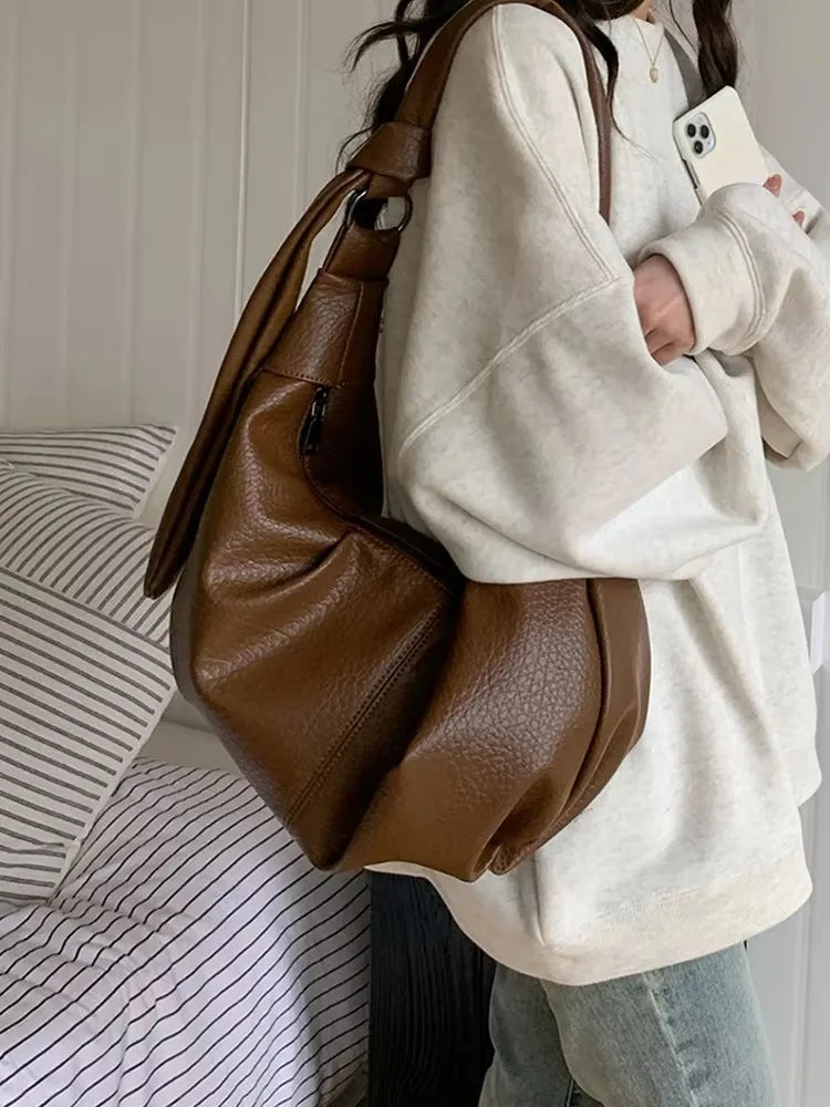 Saashi Women's 2026 Autumn Winter Retro Fashionable Casual Crossbody Shoulder Bag.
