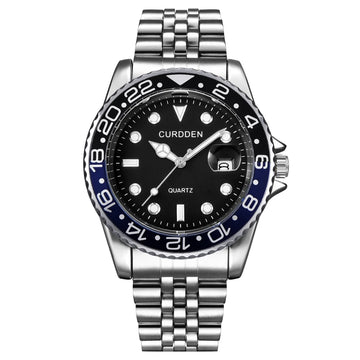 Saashi Gold Stainless Steel Date Watch