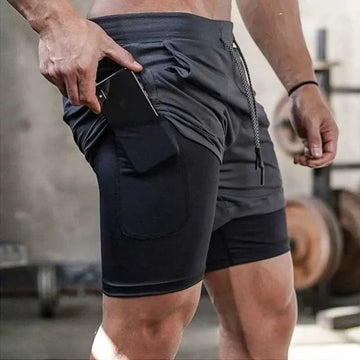 Saashi Camo 2-in-1 Running Shorts