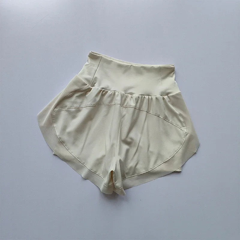 Saashi Summer High-Waisted Mesh Shorts – Quick-Dry Yoga & Gym Shorts