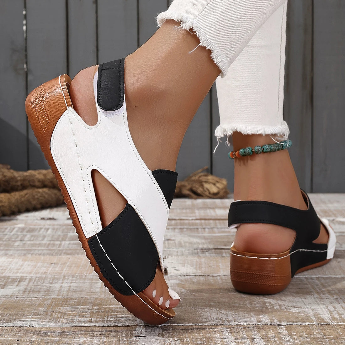 Saashi Plus Size Wedge Sandals