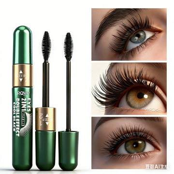 Saashi 2-in-1 Double Effect Mascara Lengthening Intensifying Waterproof Curling Quick-Drying.