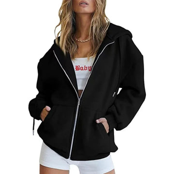 Saashi Casual Zip-Up Hoodie Jacket