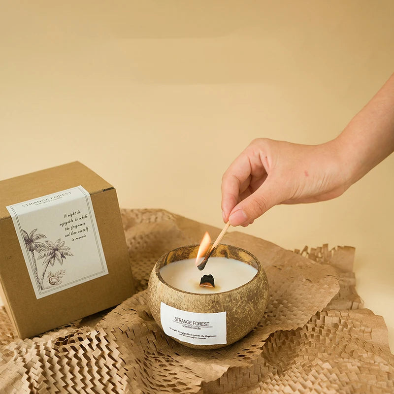 Saashi Coconut Shell Aromatherapy Candle