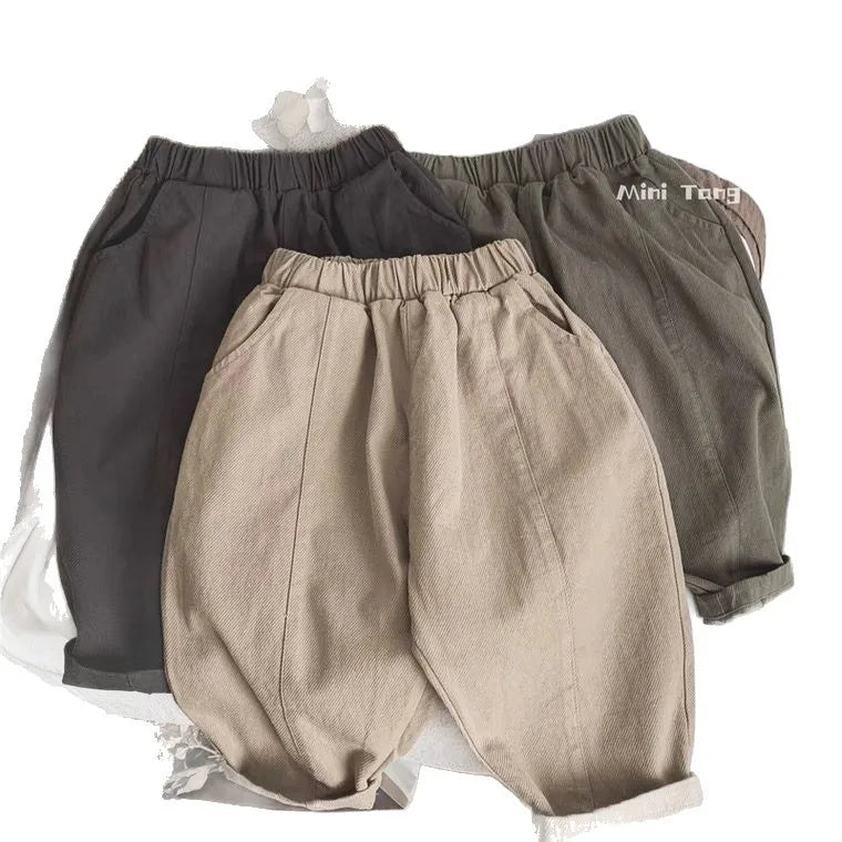 Saashi Kids’ Casual Loose Wide-Leg Harem Pants