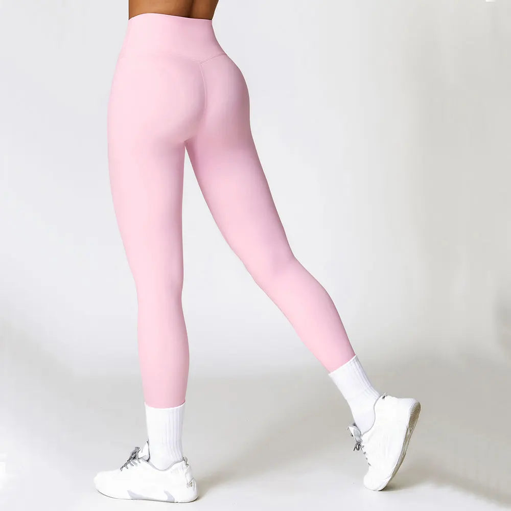 Saashi Women's High-Waist Yoga Leggings, Push-Up Fitness Pants for Gym and Cycling