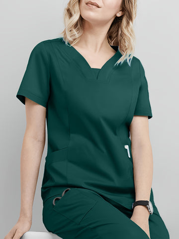 SAASHI Nurse Workwear Set - Crew Neck Scrub Top & Pants
