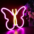 Butterfly Neon Signs Lights for Bedroom Wall Decor, USB or Battery LED Neon Night Light Wall Decoration, Aesthetic Room Decor for Girls, Kids, Living Room, Bar, Dorm, Men Cave