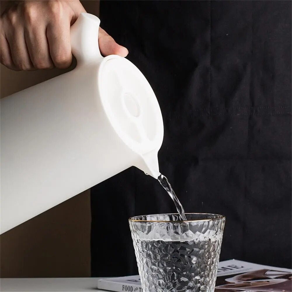 1L Thermos Vintage Water Bottle Thermal Insulation Kettle Home Thermal Insulation Pot Glass Liner Thermos Hot Pitcher Water Jug