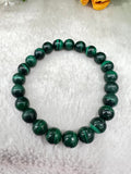 Malachite Stone round Beaded Bracelet 6 MM 8 MM 10 MM Stretch Bracelet
