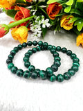 Malachite Stone round Beaded Bracelet 6 MM 8 MM 10 MM Stretch Bracelet